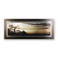 3D Alu-Wandbild "Morgengrauen" aus geb&uuml;rstetem Aluminium