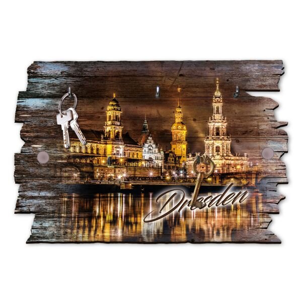 Schlüsselbrett "Dresden" aus Holz im...