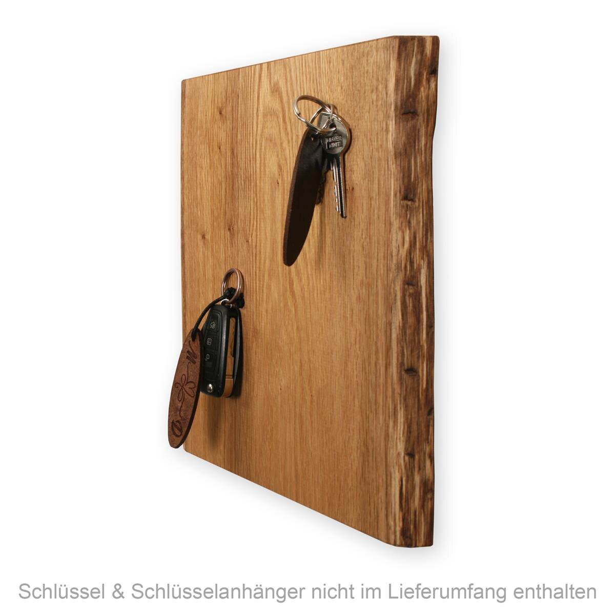 Designer Schlüsselbrett aus geräuchertem Eichenholz mit magnetischer Haftung