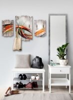 Moderne Welle Shabby chic 3-Teiler Garderobe aus MDF