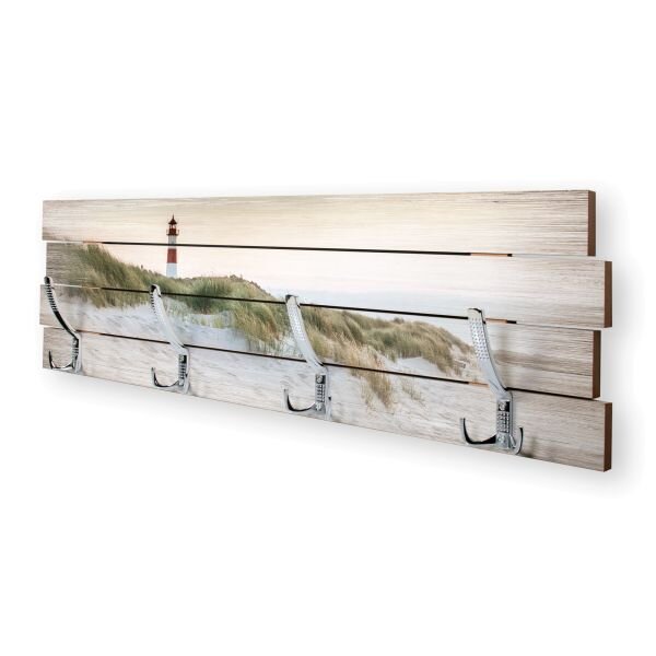 Wandgarderobe Leuchtturm aus Holz Shabby-Chic-Design...