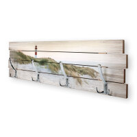 Leuchtturm &ndash; Wandgarderobe aus MDF im Shabby-Chic-Design ca. 30 &times; 100 cm
