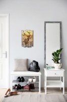Schl&uuml;sselbrett "Hirsch im Abendrot" im Shabby-Style aus Holz mit 6 Haken