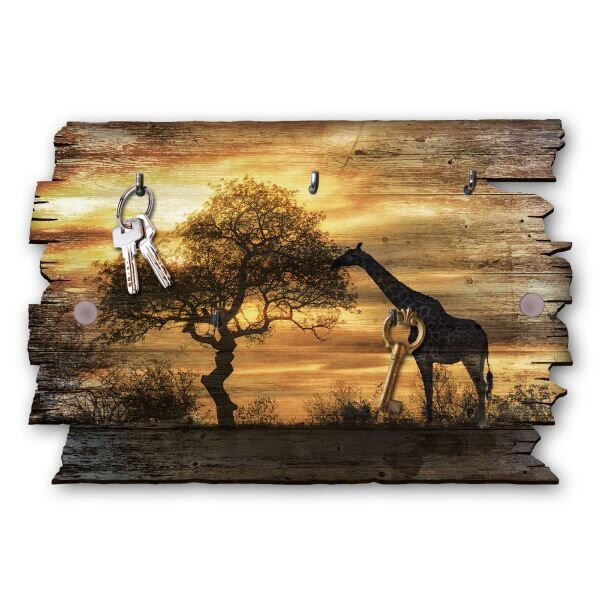 Schlüsselbrett "Giraffe in Afrika" im...