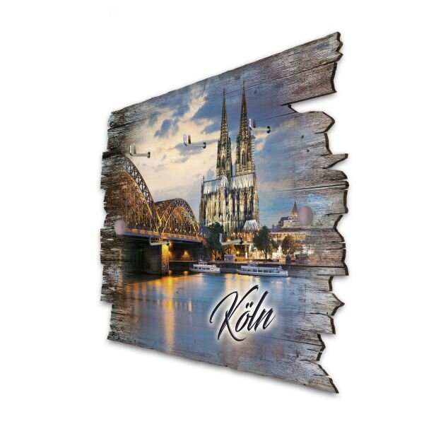 Schlüsselbrett "Köln" aus Holz im...
