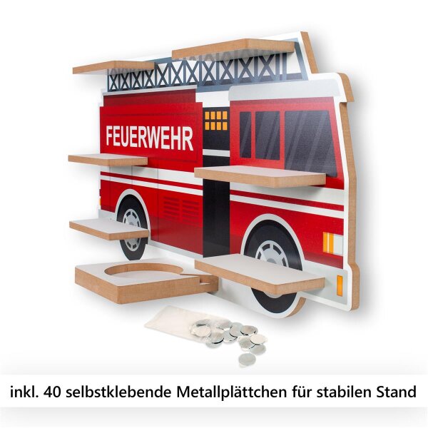 Feuerwehrauto Musikbox-Regal aus MDF &ndash; passend f&uuml;r Toniebox&reg; & Figuren
