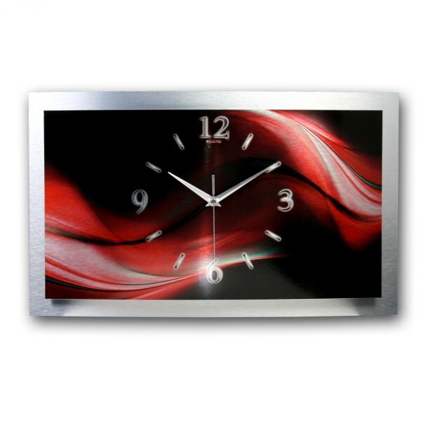3D Design-Wanduhr "Abstrakt red & black"...