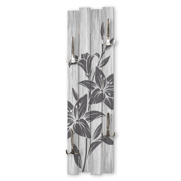Bl&uuml;ten &ndash; Shabby Chic Holz-Garderobe aus MDF...