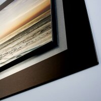 Abendlicher Strand &ndash; 3D Alu-Wandbild aus geb&uuml;rstetem Aluminium