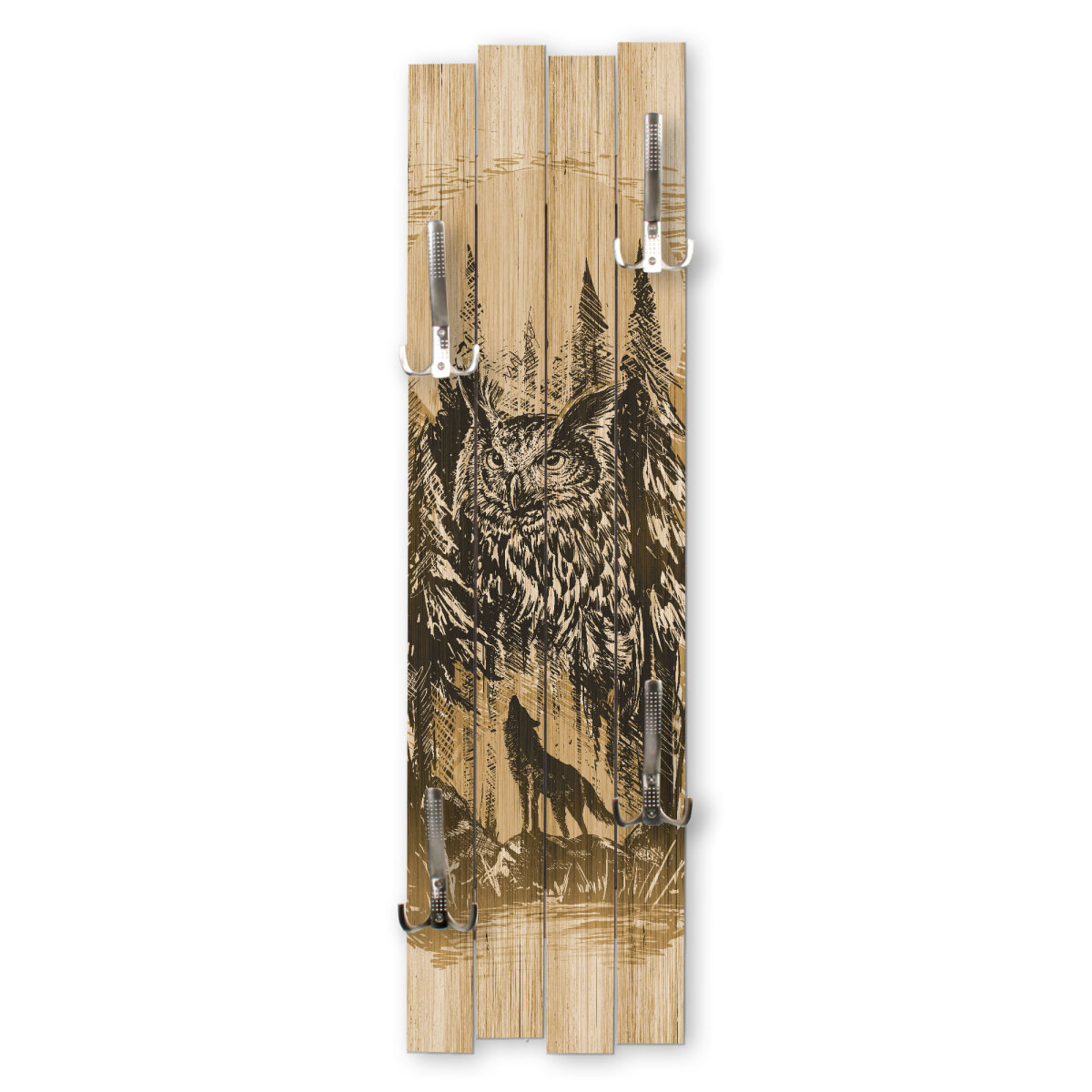 Wildnis | Shabby chic Holz-Garderobe | ca.100x30cm aus MDF