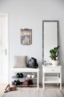 Schlüsselbrett "Meerblick" im Shabby-Style aus Holz mit 6 Haken