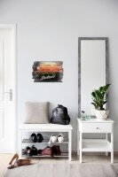 Schl&uuml;sselbrett "Dortmund" aus Holz im Shabby-Style mit 5 Haken