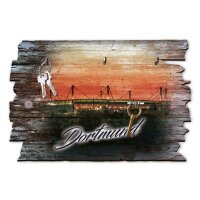 Schl&uuml;sselbrett "Dortmund" aus Holz im Shabby-Style mit 5 Haken