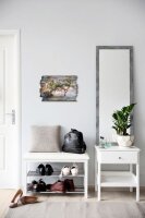 Schlüsselbrett "Zauberbaum" im Shabby-Style aus Holz mit 5 Haken