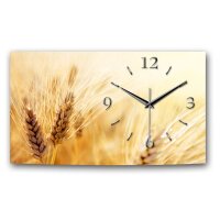 Kornfeld Designer-Wanduhr mit leisem Uhrwerk aus Alu