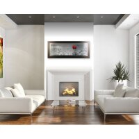 Mohnblume &ndash; 3D Alu Metallic Wandbild aus geb&uuml;rstetem Aluminium