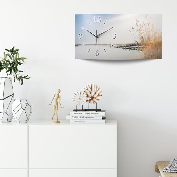 Chill Out Designer-Wanduhr mit leisem Uhrwerk aus Alu