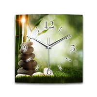 Wanduhr "Natur Stones" in modernem Design mit leisem Uhrwerk