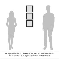 3-teilige Designer-Wanduhr „Golden Paint & Silver“ in modernem Metallic-Look