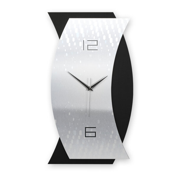 Designer-Wanduhr „Silver Light“ in modernem Metallic-Look