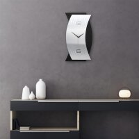 Designer-Wanduhr „Silver Light“ in modernem Metallic-Look