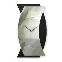 Designer-Wanduhr „Green“ in modernem Metallic-Look