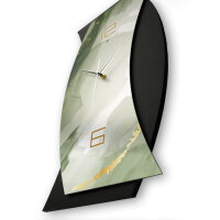 Designer-Wanduhr „Green“ in modernem Metallic-Look