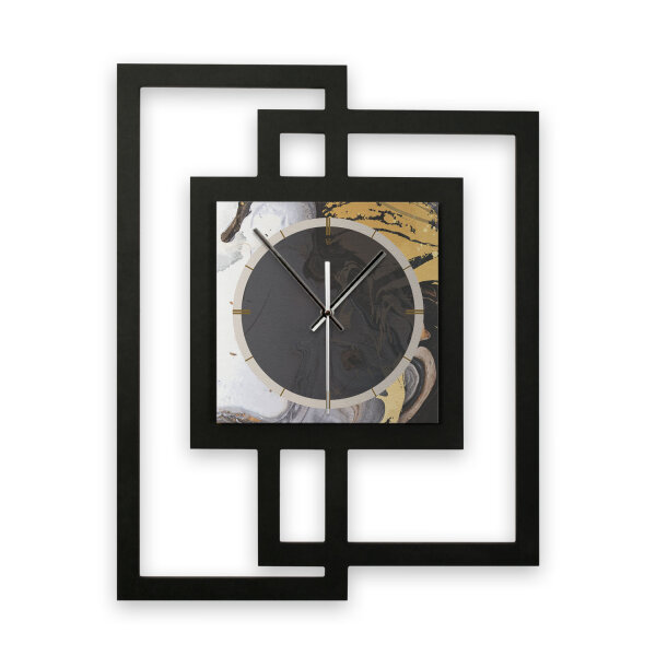 Designer-Wanduhr „Gold & Black Ink“ in...