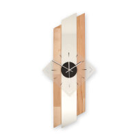 Arcwood Designer-Wanduhr aus Massivholz – Alu-Applikation & leises Uhrwerk