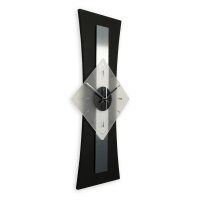 Designer-Wanduhr „Silver Stripe“ in modernem Metallic-Look