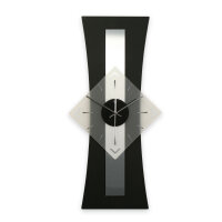 Designer-Wanduhr „Silver Stripe“ in modernem Metallic-Look