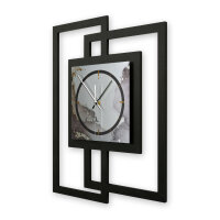 Designer-Wanduhr „Abstract Water“ in modernem Metallic-Look