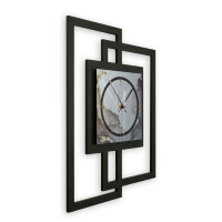 Designer-Wanduhr „Abstract Water“ in modernem Metallic-Look
