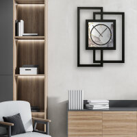 Designer-Wanduhr „Abstract Water“ in modernem Metallic-Look
