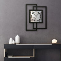 Designer-Wanduhr „Abstract Water“ in modernem Metallic-Look