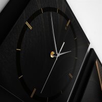3-teilige Designer-Wanduhr „Elegance“ in modernem Metallic-Look