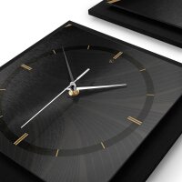 3-teilige Designer-Wanduhr „Elegance“ in modernem Metallic-Look
