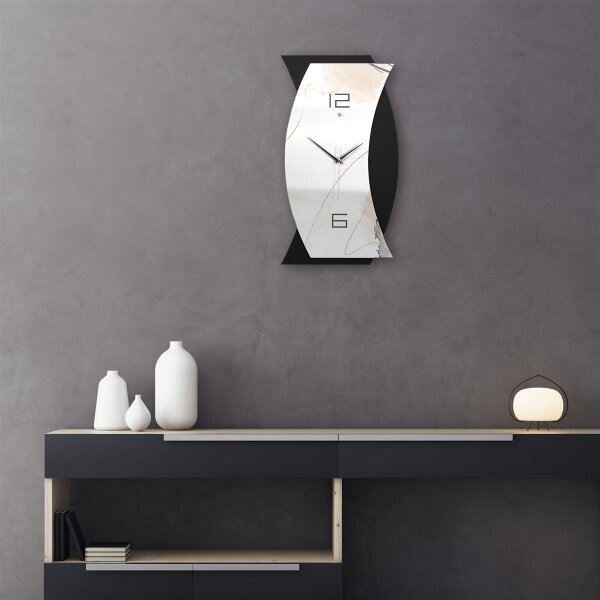 Designer-Wanduhr &bdquo;Artistic&ldquo; in modernem Metallic-Look