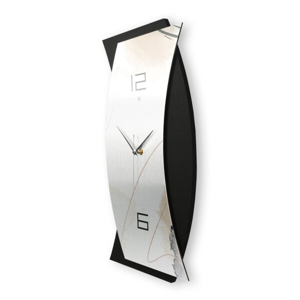 Designer-Wanduhr &bdquo;Artistic&ldquo; in modernem Metallic-Look