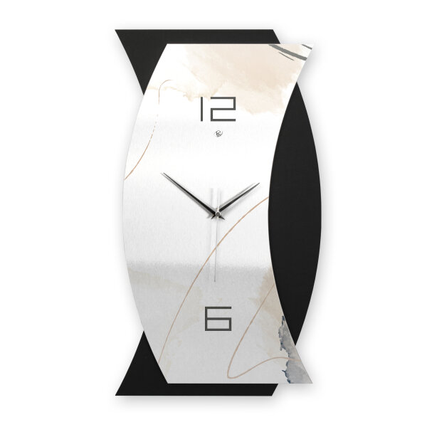 Designer-Wanduhr &bdquo;Artistic&ldquo; in modernem Metallic-Look