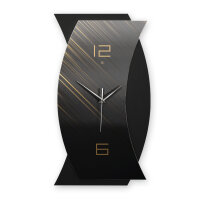 Designer-Wanduhr „Light & Dark“ in modernem Metallic-Look