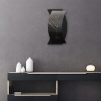 Designer-Wanduhr „Light & Dark“ in modernem Metallic-Look