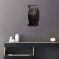 Designer-Wanduhr „Dark Waves“ in modernem Metallic-Look