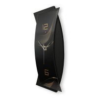 Designer-Wanduhr „Dark Waves“ in modernem Metallic-Look