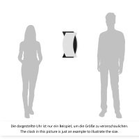 Designer-Wanduhr „Dark Elegance“ in modernem Metallic-Look