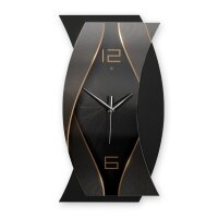 Designer-Wanduhr „Dark Elegance“ in modernem Metallic-Look
