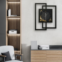 Designer-Wanduhr „Golden Liquid“ in modernem Metallic-Look
