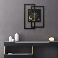 Designer-Wanduhr „Golden Liquid“ in modernem Metallic-Look