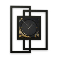 Designer-Wanduhr „Golden Liquid“ in modernem Metallic-Look