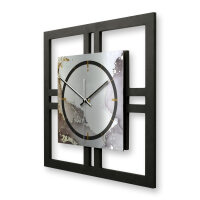 Designer-Wanduhr "Abstract Water" in modernem Metallic-Look